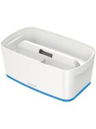 Aufbewahrungsbox WOW MyBox klein + Deckel, weiß/blau-met., Kunststoff, Fassungsvermögen: 5 l, Maße: 318 x 128 x 191 mm