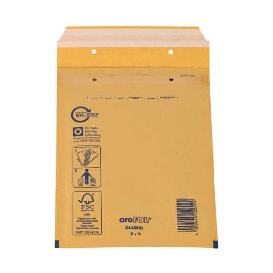 aroFOL® Luftpolstertaschen Nr. 3 - 150x215 mm, braun, 100 Stück
