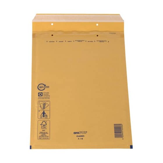 aroFOL® Luftpolstertaschen Nr. 7 - 230x340 mm, braun, 100 Stück