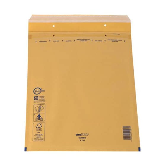 aroFOL® Luftpolstertaschen Nr. 8 - 270x360 mm, braun, 100 Stück