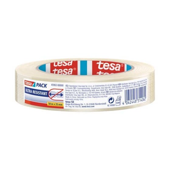 tesa® Monofilament - 25 mm : 50 m, reißfestes Filamentband