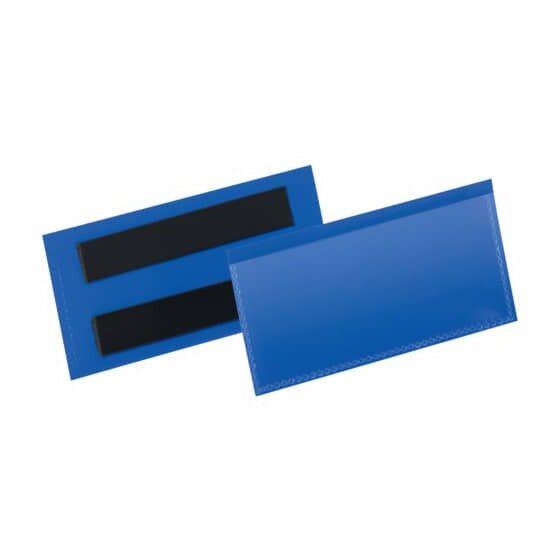 Durable Kennzeichnungstasche - magnetisch, 100 x 38 mm, PP, dokumentenecht, dunkelblau, 50 Stück