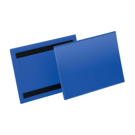 Durable Kennzeichnungstasche - magnetisch, A5 quer, PP, dokumentenecht, dunkelblau, 50 Stück