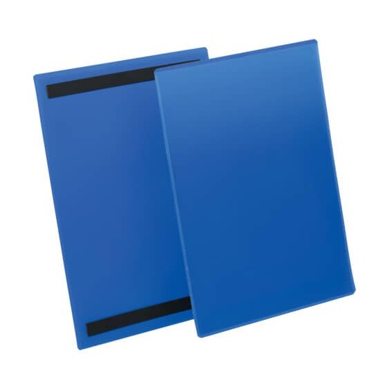 Durable Kennzeichnungstasche - magnetisch, A4 hoch, PP, dokumentenecht, dunkelblau, 50 Stück