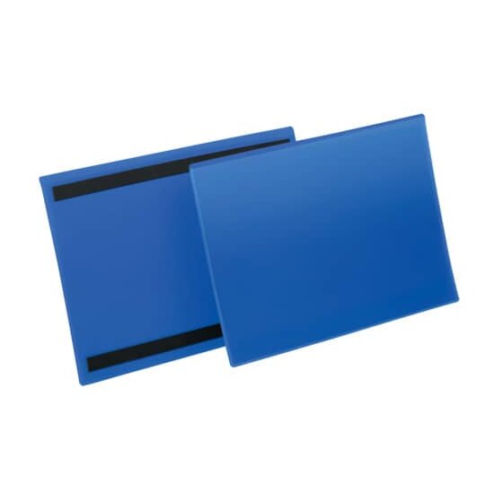 Durable Kennzeichnungstasche - magnetisch, A4 quer, PP, dokumentenecht, dunkelblau, 50 Stück