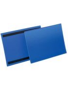 Durable Kennzeichnungstasche - magnetisch, A4 quer, PP, dokumentenecht, dunkelblau, 50 Stück