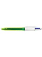 BiC® Kugelschreiber 4 Colours Fluo - 3-Farb-Kugelschreiber +  Neongelb