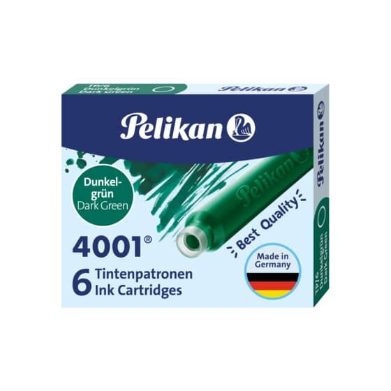 Pelikan® Tintenpatrone 4001® TP/6 - dunkelgrün, 6 Patronen