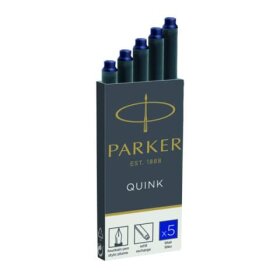 Parker Tintenpatrone Quink - blau, 5 Patronen