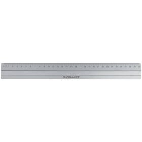 Q-Connect® Lineal Alu - 30 cm, silber