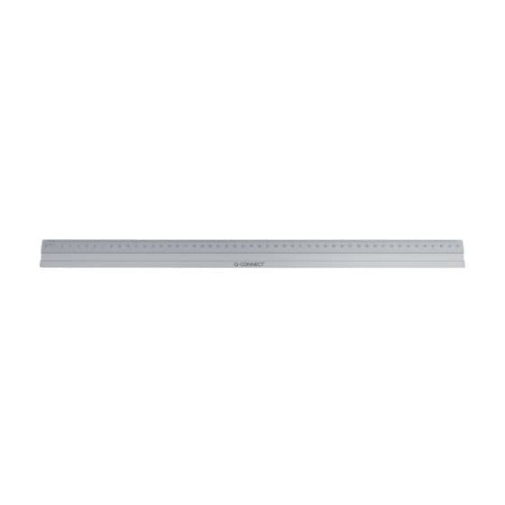 Q-Connect® Lineal Alu - 50 cm, silber