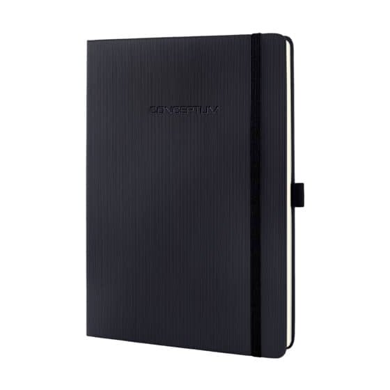 SIGEL Notizbuch Conceptum - Tablet Format (180x240 mm), Hardcover, kariert, 194 Seite, schwarz