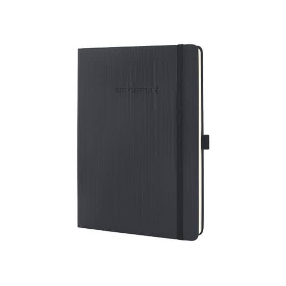 SIGEL Notizbuch Conceptum - Tablet Format (180x240 mm), Hardcover, liniert, 194 Seite, schwarz