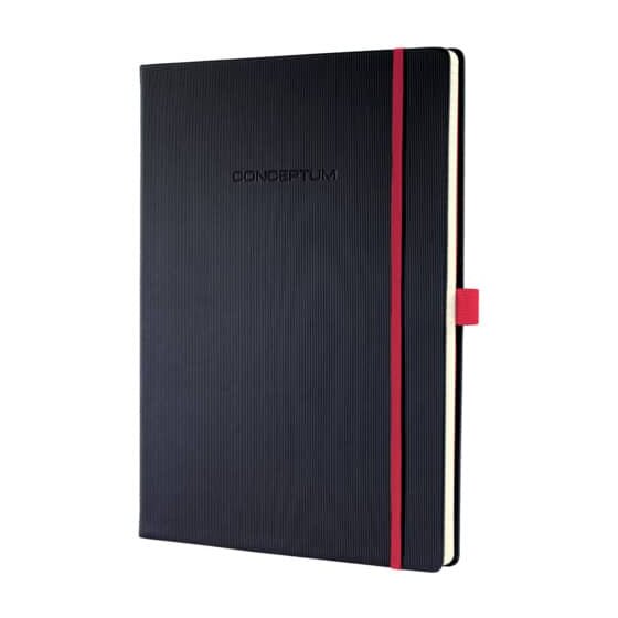 SIGEL Notizbuch Conceptum Red Edition - ca. A4, liniert, schwarz