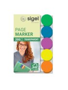 SIGEL Page Marker Folie Klebepunkte - 50 x 12 mm, sortiert, 5x 20 Streifen