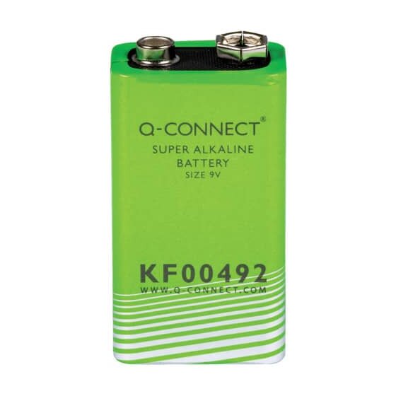 Q-Connect® Super Alkaline Batterien - E-Block, 9,0 V