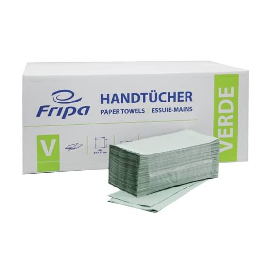 FRIPA Handtücher Verde - Zick-Zack-Falzung, 1-lagig, grün, 20 x 250 Blatt