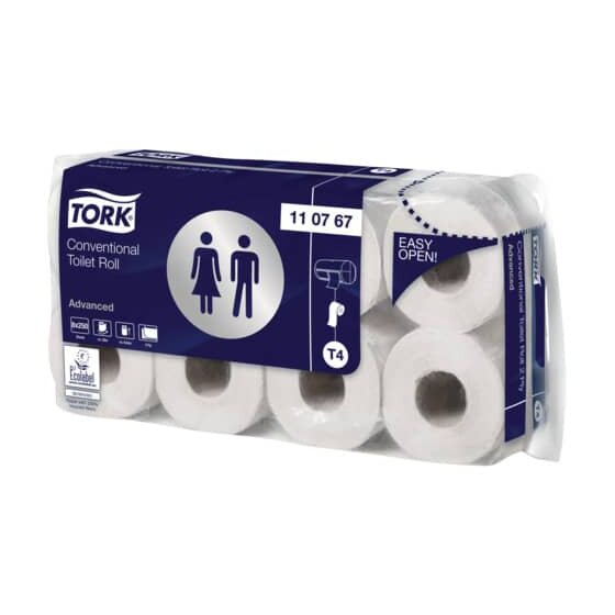 Tork® Advanced Toilettenpapier - 2 lagig, weich, geprägt, 8 x 8 Rollen