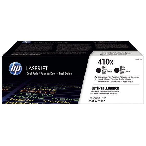 HP® Druckkassetten schwarz, 2 x 6.500 Seiten , CF410XD