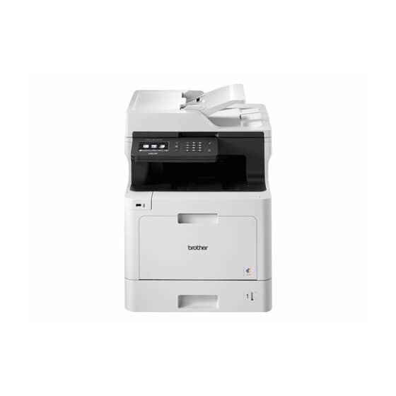 DCP-L8410CDW Farblaser-Multifunktionsgerät: Drucken, Scannen, Kopieren, Duplex, LAN/WLAN