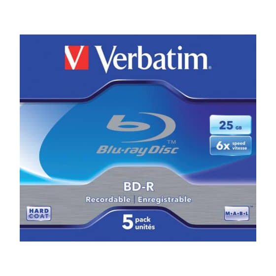 BD-R Verbatim 25 GB /1-6x JC 5erPack