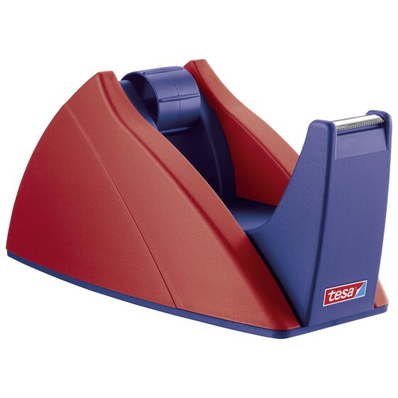 tesa® Tischabroller Easy Cut® - für Rollen bis 33 m x 19 mm, rot/blau
