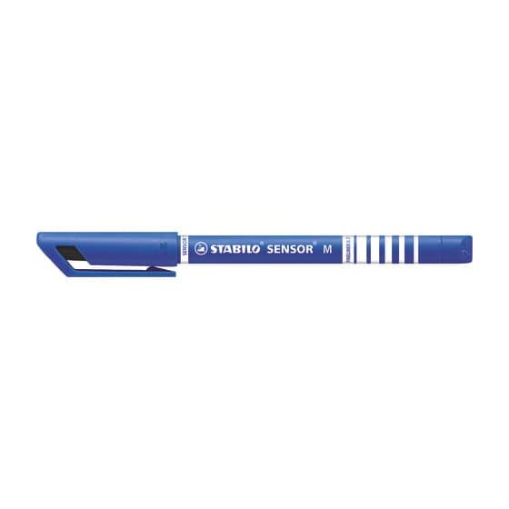 STABILO® Fineliner mit gefederter Spitze - SENSOR M - medium - Einzelstift - blau
