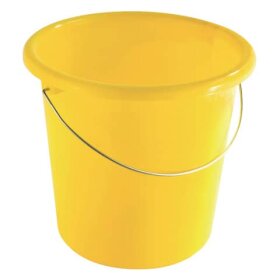 Eimer - Plastik, rund, 10 Liter, gelb