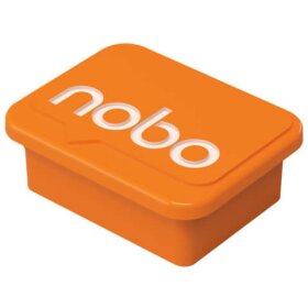 nobo® Magnet - eckig, 18 x 22 mm, orange, 4 Stück