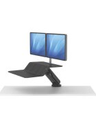 Fellowes® Lotus™ RT Sitz-Steh Workstation - 2 Monitore, schwarz