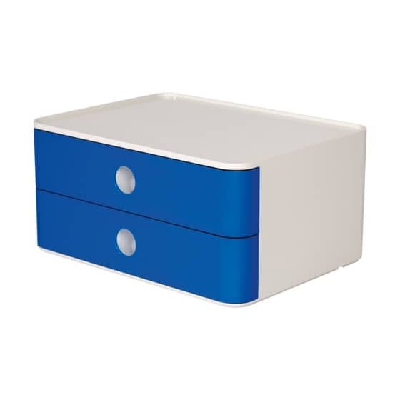 HAN SMART-BOX ALLISON Schubladenbox - stapelbar, 2 Laden, snow white/royal blue