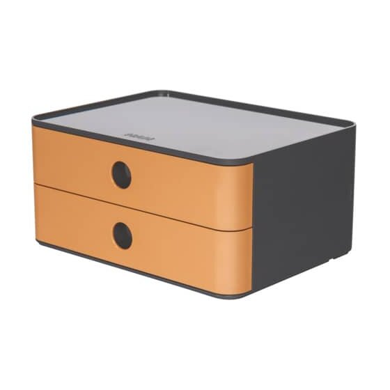 HAN SMART-BOX ALLISON Schubladenbox - stapelbar, 2 Laden, dark grey/caramel brown