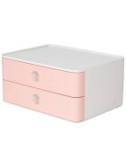 HAN SMART-BOX ALLISON Schubladenbox - stapelbar, 2 Laden, snow white/flamingo rose