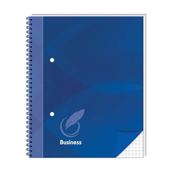 RNK Verlag Spiralnotizbuch Business - A5, Hardcover, 96 Blatt, blau