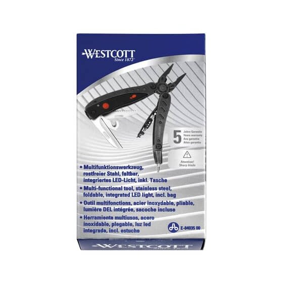 WESTCOTT Multifunktionsgerät 6in1 - klappbar, 10,6 cm, schwarz