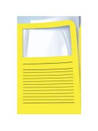 Elco Sichtmappen Ordo classico - gelb, 120g, 10 Stück, Sichtfenster und Linien