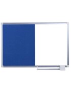 Bi-Office Kombitafel - 90 x 60 cm, Schreib- und Filztafel, blau/weiß