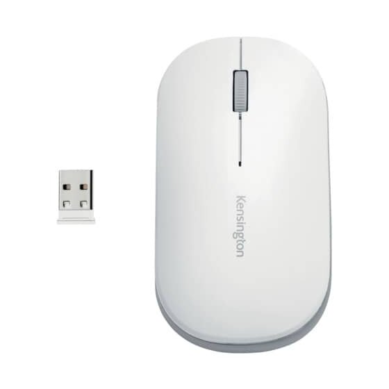 Kensington® Maus SureTrack™ Wireless mit Bluetooth & Nano-USB-Empfänger, weiß/silber