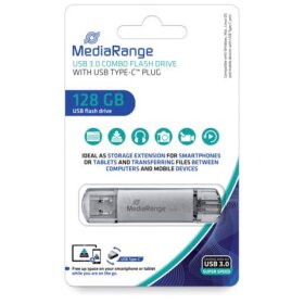 MediaRange USB Stick 3.0 - 128 GB, Kombo-Stick mit USB...