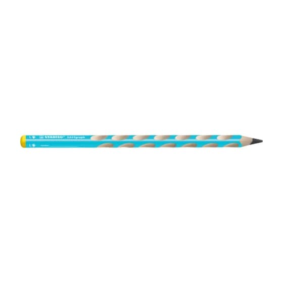 STABILO® Ergonomischer Dreikant-Bleistift für Linkshänder - Easygraph in blau - Einzelstift - Härtegrad B