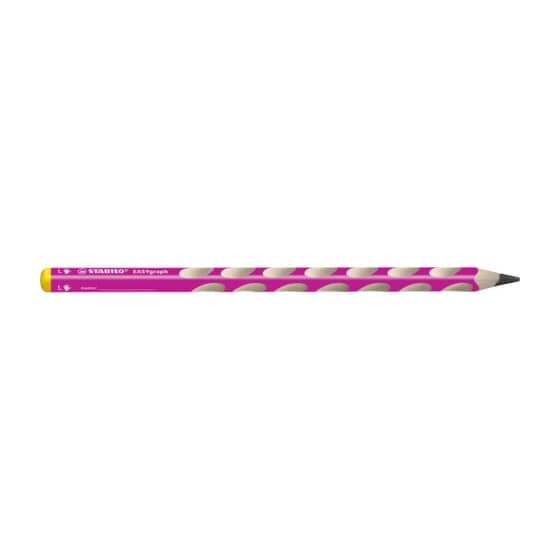 STABILO® Ergonomischer Dreikant-Bleistift für Linkshänder - EASYgraph in pink - Einzelstift - Härtegrad B