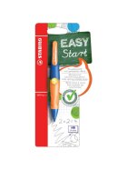 STABILO® Ergonomischer Druck-Bleistift für Linkshänder - EASYergo 1.4 in ultramarinblau/neonorange - Einzelstift - inklusive 3 dünner Minen - Härtegrad HB