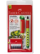 Faber-Castell Schulfüller Scribolino - Linkshänder, L, sortiert, inkl. Patronen