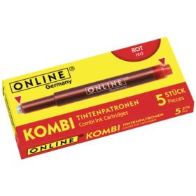 ONLINE® Tintenkombipatrone - 5 Stück, rot