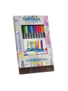 ONLINE® Faserschreiber Calli.Brush Pen - 11 Farben im Bambus Etui