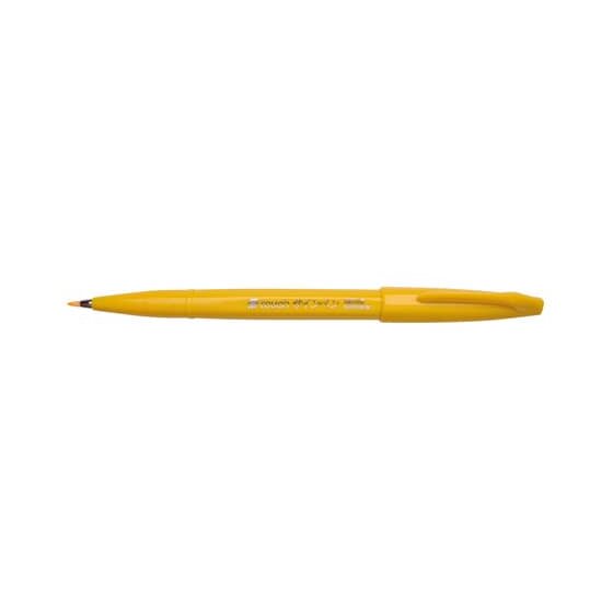 Pentel® Kalligrafiestift Sign Pen Brush - Pinselspitze, gelb