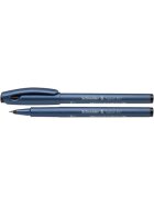 Schneider Tintenroller Topball 857 - stahlblau/schwarz, 0,6 mm, mit Kappe