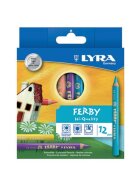 LYRA Farbstifte Ferby lackiert 12 Stück im Etui dreiflächig