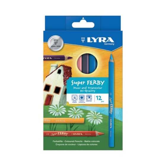 LYRA Farbstifte Super Ferby 12 Stück im Etui lackiert dreiflächig