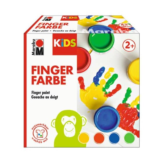 Marabu Fingerfarbe Kids - 4x 100 ml, sortiert